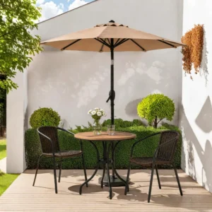 7.5 Ft Patio Market Umbrella with Push Button Tilt